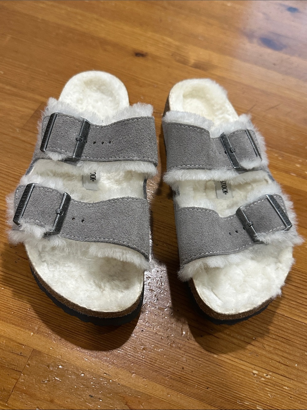 Birkenstock Arizona Shearling Sandal Size 38